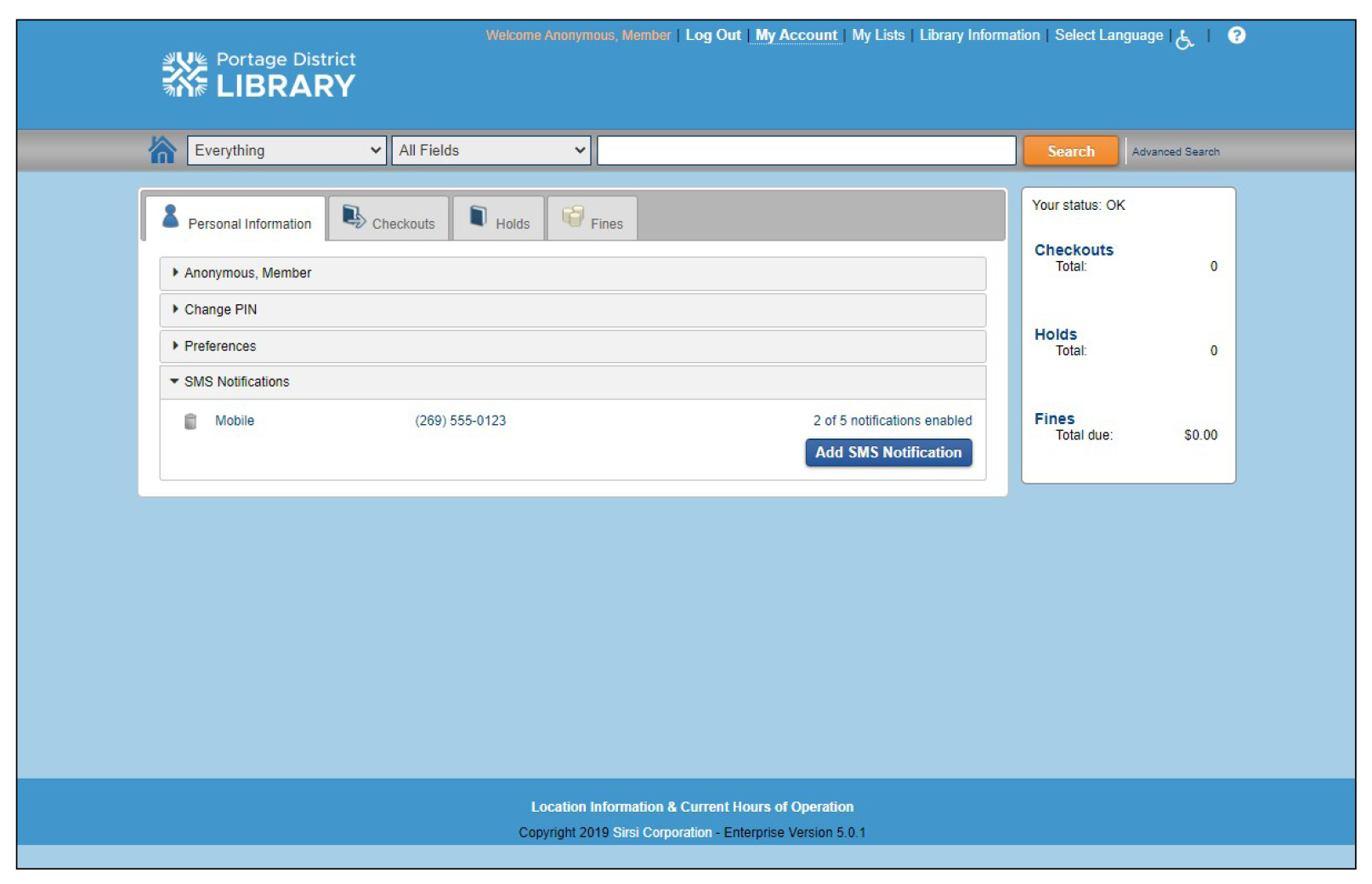 library notices step 4